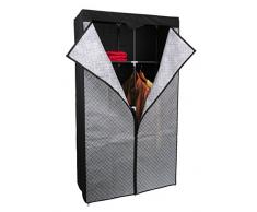TLW Penderie Pro Art avec RAUTEN Design 160 x 88 x 45 cm Étagère en Tissu Armoire Pliable Armoire de Garde-Robe avec Tringle pour vêtements, Jouets, Chaussures et Livres.
