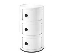Kartell 4967/03 COMPONIBILE Table de chevet, blanc