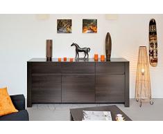 Enfilade avec 3 portes et 1 tiroir, H 84 x L 180 x P 45 cm -PEGANE-