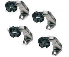 Gedotec Charnière armoire dissimulée à fermeture automatique vitrine - H1430 | meubles portes intérieures bois | pour épaisseur de bois 5-6 mm | charnière de porte Porte darmoire 95 ° - 4 pièces