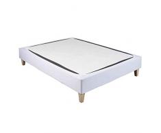 Cache-sommier Coton Jersey Blanc 140x190 à 150x200