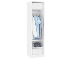 Tidyard Garde-Robe Blanc | Armoire Penderie Chambre 50 x 50 x 200 cm Aggloméré