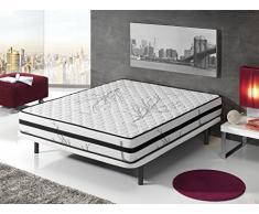Simpur Relax | Matelas à Mémoire Forme Soft 140x190 cm Therapy Carbone | Fibres Naturelles Anti Stress | Épaisseur 19 cm | Tissu 3D avec Système Airfresh | Mousse HR Visco Soft de Haute densité