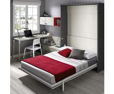 Meubles ROS Lit escamotable - 207,6x171,9x36 cm - Urban/Gris Argile