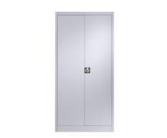 Mauser Armoire métallique à portes battantes - 4 tablettes, p 420 mm aluminium - Armoire Armoire métallique Armoire à portes battantes Armoires Armoires métalliques Armoires à portes battantes Armoire de bureau Armoires de bureau