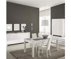 NOUVOMEUBLE Enfilade 165 cm Blanc laqué Design 3 Portes Bianco