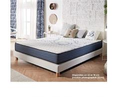 NATURALEX | Perfectsleep | Matelas 140x200 Cm Mousse A Mémoire Technologie Blue Latex Multi-Densité HR | Parfait Soutien Haute Resilience Ultra Respirante | Ergonomique Hypoallergénique | 22 cm