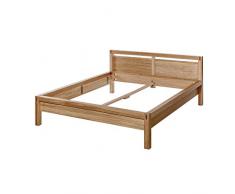 Marque Amazon - Alkove - Hayes Tvil - Lit moderne en bois massif, Chêne naturel, king size