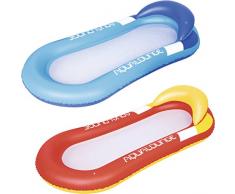 Bestway 43103 Matelas de plage avec fond filet hamac flottant Aqualounge 160 x 84 cm, 2 couleurs assorties