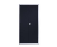 Mauser Armoire métallique à portes battantes - 4 tablettes, p 500 mm - aluminium / anthracite - Armoire Armoire métallique Armoire à portes battantes Armoires Armoires métalliques Armoires à portes battantes Armoire de bureau Armoires de bureau