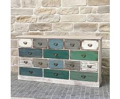 Meuble Enfilade Bahut Grainetier Chiffonnier à Tiroirs Bois 170 cm