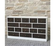 Meuble Semainier Enfilade Bahut Grainetier à Tiroirs Bois 170 cm