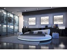 Cadre du Lit en cuir ++ Rond Mezzo 180 x 200 cm Lit Capitonné absolu Régal pour les yeux egalement DANS AUTRES grö ? en DISPONIBLE Lit à eau convient