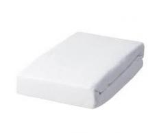 D 'orviege Matelas en molleton de couverture 1 personne en 90 x 200 + 30 cm Blanc