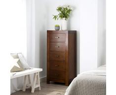 Surat Chiffonnier - Bois - 55x44x125 cm - Couleur Teck