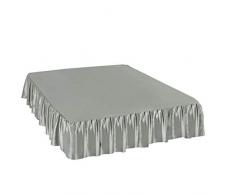 Sourcing Map Cache-sommier imitation soie 300 fils au pouce carré avec volants 35,6 cm Violet clair Super King - 18 Drop gris