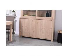 Keo Nano Buffet Enfilade avec 3 Portes, Bois, Naturel, 140 x 44 x 86 cm