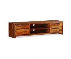 vidaXL Meuble TV Buffet pour Salon Bois de Sheesham Massif 120 x 30 x 30 cm