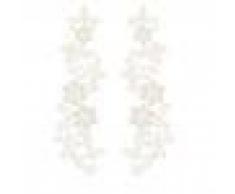 Appliques en Dentelle et Brodé Guipure pour Décoration de Mariage et Vêtement - Blanc, XL