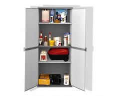 SOGENEX Armoire de rangement haute en résine 3 tablettes