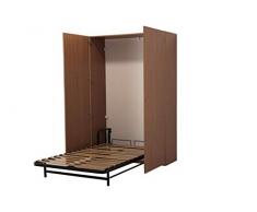 Wallbedking murale Lit (Murphy Lit, lit pliant, Wallbed, caché Lit, lit dappoint) en Armoire (Single, chêne)