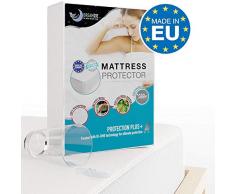 Dreamzie - Protège Matelas 140 x 190/200 cm Imperméable 100% Coton - Alèse certifiée Oeko Tex® Hypoallergenique, Anti-Acarien, Anti-Bactérien - Traitement Imperméabilisant Bi-Ome - Garantie 15 Ans