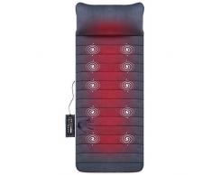 SNAILAX Tapis de Massage en Mousse à Mémoire avec Chaleur, Matelas Massant Chauffant et Vibration, coussin de massage complet pour soulager la douleur SL363M-FR