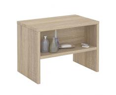 IDIMEX Table de Chevet Dion, Table de Nuit casier avec 1 Niche, en mélaminé décor chêne Sonoma