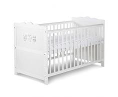 MARSELL Lit bébé évolutif enfant motifs hiboux 140X70