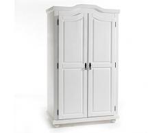 Armoire penderie en pin MÜNCHEN lasuré blanc