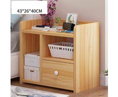 Battitachil Table de chevet de style contemporain – Coffre de la table de chevet des meubles de la table de nuit pour la couleur de la maison 3 One drawer Blanc