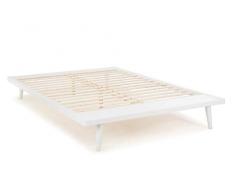 Orient Lit Plateforme 160 x 200 en Bois Blanc