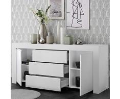 Kasalinea Enfilade 210 cm Design Blanc laqué Agathe