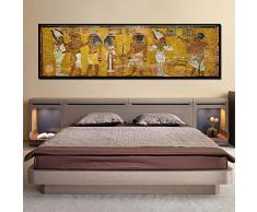 HENGCHENG Impressions sur Toile Rétro Egypte Reine Cléopâtre Affiche Toile HD Prints Peinture À lhuile Antique Égyptien Photo Murale Chambre Mur Art Chevet Décor À La Maison, No Frame, 50X175Cm