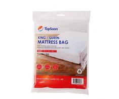 TopSoon Housse Protection pour Matelas Plastique Ranger ou Déménagement 198 x 244 CM