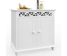 Commode en bois JERSEY blanche buffet blanc dressoir style intérieur séjour 76cmx65cmx35cm