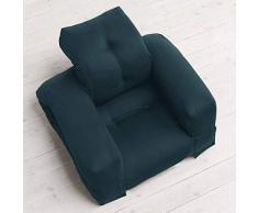 Hippo, Un Fauteuil et Aussi Un Sofa, Hyper malins Qui Se transforment en Un Confortable lit futon dappoint en Quelques Secondes - Fauteuil Hippo (Taille Adulte), Bleu pétrole (757) - 100% Coton