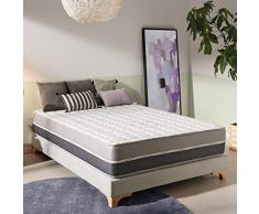 NATURALEX | Carbontech | Matelas 140x190 Cm | Mousse Mémoire de Forme Adaptative MemoFresh Système Carbon Actif Latex HR| Ergonomique 7 Zones de Confort |Respirant Face été/Hiver | Hypoallergénique