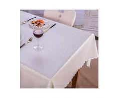 MWPO Nappe Rectangulaire Élégant Et Romantique Rectangulaire Convient pour Tables De Buffet, Fêtes, Dîners, Mariages, Etc. Argent Blanc (Taille: 90cm * 150cm)