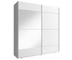 MEUBLO Armoire, Penderie avec 2 Portes coulissantes (L x H x P): 150x214x63 NELE4 (Blanc, 150 cm)