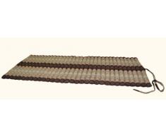 Matelas Thai 2 p., tapis, appoint, détente, repos, gym, méditation, yoga, importé de Thailande, marron/beige (82414)
