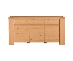 Keo Elina Enfilade avec 3 Portes/3 Tiroirs, Chêne, 178 x 50 x 87 cm