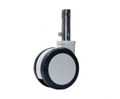 DINGGUANGHE-CUP roulettes à plaques 6 Pouces roulettes lit médicalisé Plunge Double Disque Roue avec Verrouillage Central des Instruments de précision Mute Utiliser Plusieurs