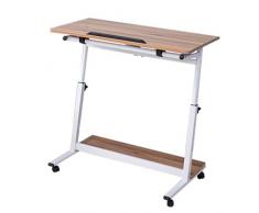 DBL La table de chevet de chêne antique peut être inclinée paresseux dascenseur mobile dordinateur rotatif à la maison sofa apprenant simple 80cm * 40cm * 60cm Table pliable
