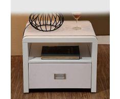 ZGONGLQQ Tables de Chevet, Grand Rangement laqué Brillant avec tiroirs et cloisons Meuble de Rangement Moderne pour Chambre, adapté au Salon/Chambre/Bureau, Disponible en 3 Couleurs (Couleur: Blanc)