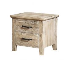 Table de Nuit Ancien Chambre Rangement Chevet Petit Cabinet Locker Tables de Nuit Bois (Couleur: Naturel, Taille: 48x40.5x45cm)