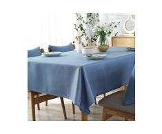 MWPO Nappe Solide Couleur Rectangulaire Élégante Et Romantique Rectangulaire Convient pour Buffet Tables, Fêtes, Dîners, Mariages Bleu Clair (Taille: 130cm * 180cm)