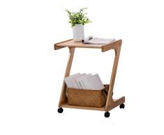 XZGang Bois Bahut, avec roulettes double couche thé Table Parlour Salon de thé Sofa Table Bureau Salle de stockage Bibliothèque livre vie simple (Color : A, Size : 36.5 * 39 * 59CM)