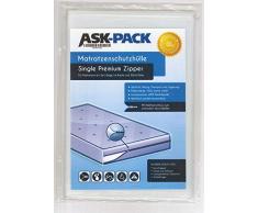 ASK Pack Housse De Protection Matelas Single Premium avec Fermeture éclair pour Largeur 100 cm / 30 cm de Haut / 200 cm de Longueur - Extra Solide 100µ
