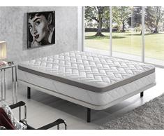 SIMPUR RELAX | Matelas Premium à Mémoire de Forme fil dargent Épaisseur 25 cm SILVER® | 180x200 | Le coutil ‘‘Silver’‘contient des fils d’argent Cette matière aux propriétés antiseptiques, cicatrisantes et relaxantes